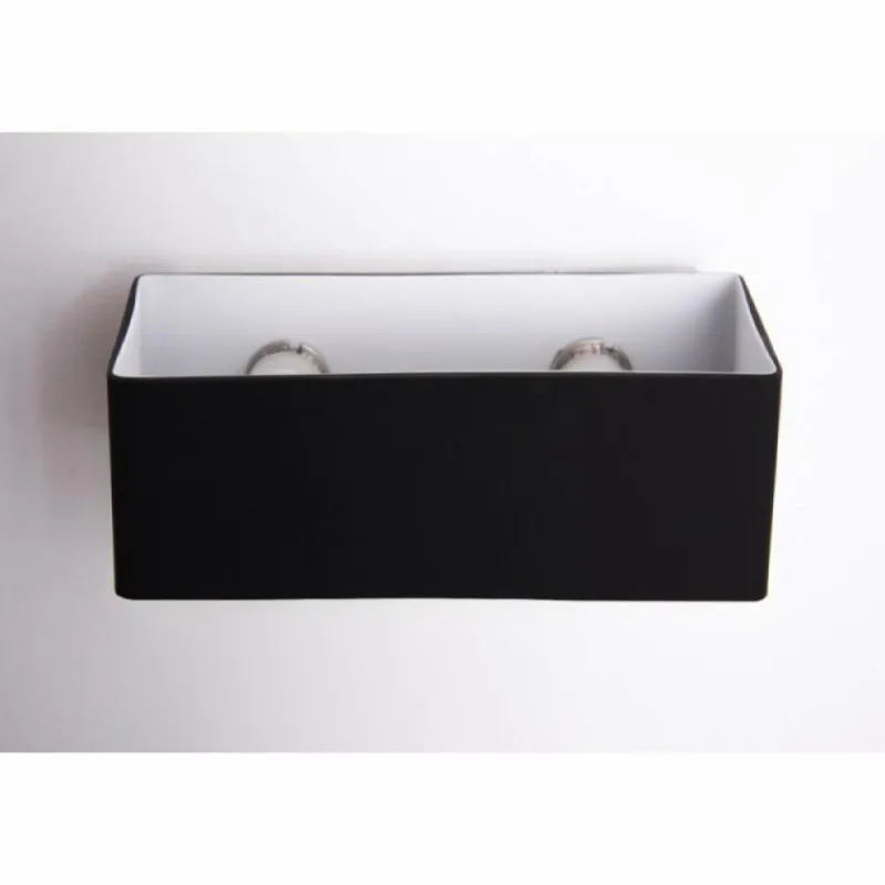 Luminaires Ideallux Applique murale Ideallux BOX AP2 Noir, 2 lumières