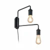 Luminaires Antiques-Luminaires Ideallux Applique murale Ideallux TRIUMPH Noir, 2 lumières