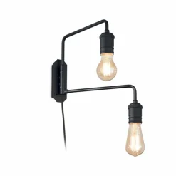 Luminaires Antiques-Luminaires Ideallux Applique murale Ideallux TRIUMPH Noir, 2 lumières