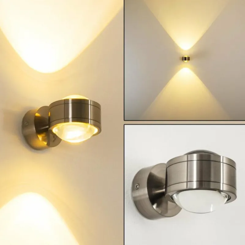 hofstein Applique murale INDORE LED Nickel mat, 2 lumières