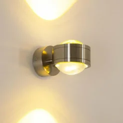 hofstein Applique murale INDORE LED Nickel mat, 2 lumières