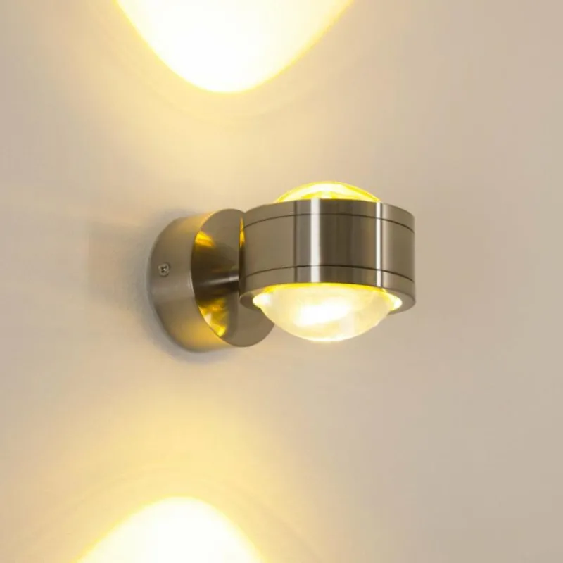 hofstein Applique murale INDORE LED Nickel mat, 2 lumières