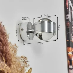 hofstein Applique murale Indore LED Aluminium, 2 lumières