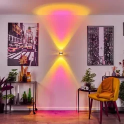 hofstein Applique murale Indore LED Aluminium, 2 lumières