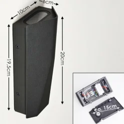 hofstein Applique murale Ingvar LED Anthracite, 2 lumières