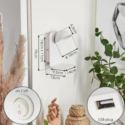 Luminaires Scandinaves-hofstein Applique murale Inkeroinen LED Blanc, 1 lumière