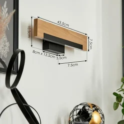 hofstein Applique murale Inzino LED Écru, Noir, 1 lumière