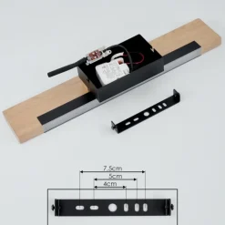 hofstein Applique murale Inzino LED Écru, Noir, 1 lumière