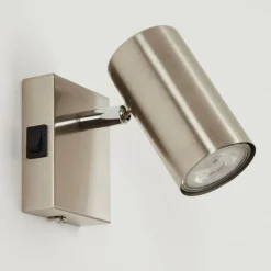 Luminaires Scandinaves-hofstein Applique murale Javel Chrome, Nickel mat, 1 lumière