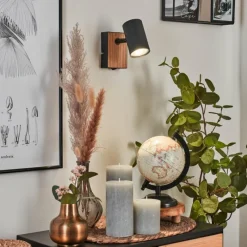 Luminaires Scandinaves-hofstein Applique murale Javel Écru, Noir, 1 lumière