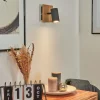 Lampes En Bois-hofstein Applique murale Javel Gris, Couleur bois, Noir, 1 lumière