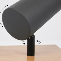 Lampes En Bois-hofstein Applique murale Javel Gris, Couleur bois, Noir, 1 lumière