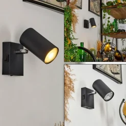 hofstein Applique murale Javel Noir, 1 lumière