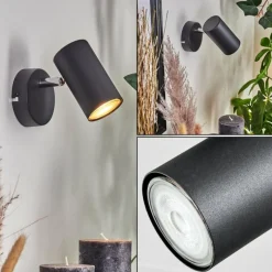 hofstein Applique murale Javel Noir, 1 lumière* Spots Et Projecteurs