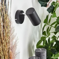 hofstein Applique murale Javel Noir, 1 lumière* Spots Et Projecteurs