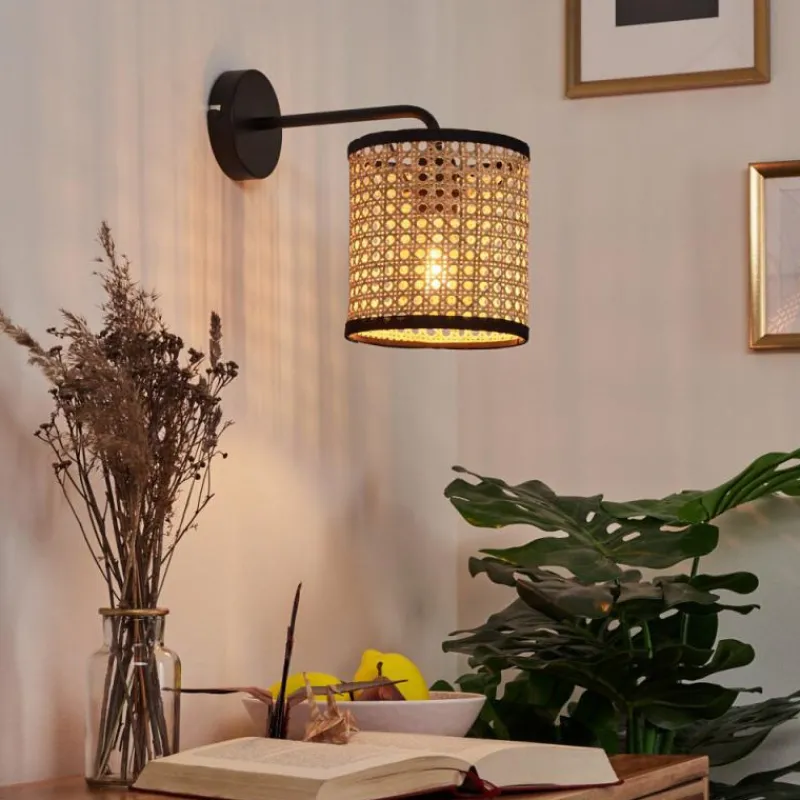 Style Boho-Chic-hofstein Applique murale Jonas Noir, 1 lumière