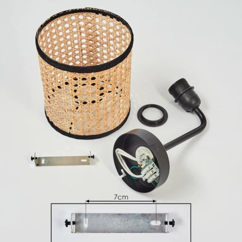 Style Boho-Chic-hofstein Applique murale Jonas Noir, 1 lumière