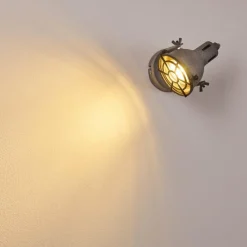 Lampes Industrielles-hofstein Applique murale Jonsered LED Gris, Noir, Pierre, 1 lumière