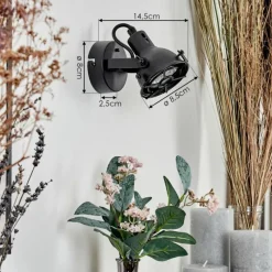 hofstein Applique murale Jonsered LED Noir, 1 lumière