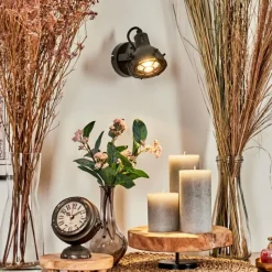 hofstein Applique murale Jonsered LED Noir, 1 lumière