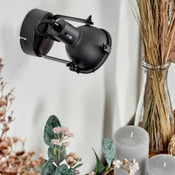 hofstein Applique murale Jonsered LED Noir, 1 lumière