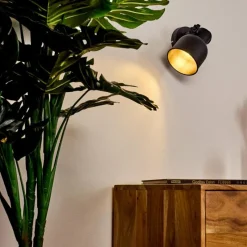 Lampes Dorées-hofstein Applique murale Juliboy Noir, 1 lumière