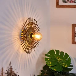 Lampes Art Déco-hofstein Applique murale Julie Or, Noir, 1 lumière