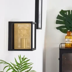 Lampes Dorées-hofstein Applique murale Kabul Noir, 1 lumière