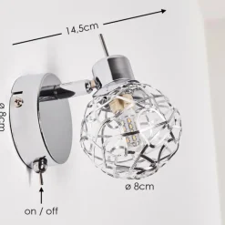 hofstein Applique murale Kalipuro Chrome, 1 lumière* Appliques