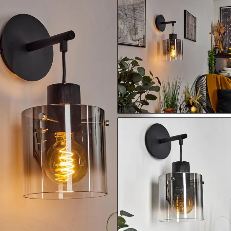 Suspension Verre Fumé-hofstein Applique murale Kalsborg Noir, 1 lumière