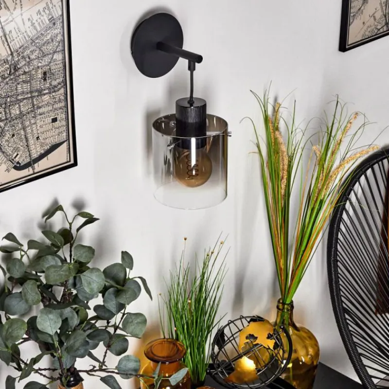 Suspension Verre Fumé-hofstein Applique murale Kalsborg Noir, 1 lumière