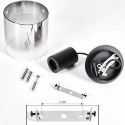 Suspension Verre Fumé-hofstein Applique murale Kalsborg Noir, 1 lumière