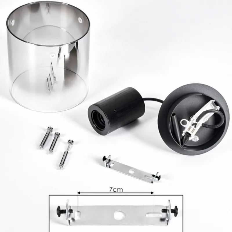 Suspension Verre Fumé-hofstein Applique murale Kalsborg Noir, 1 lumière