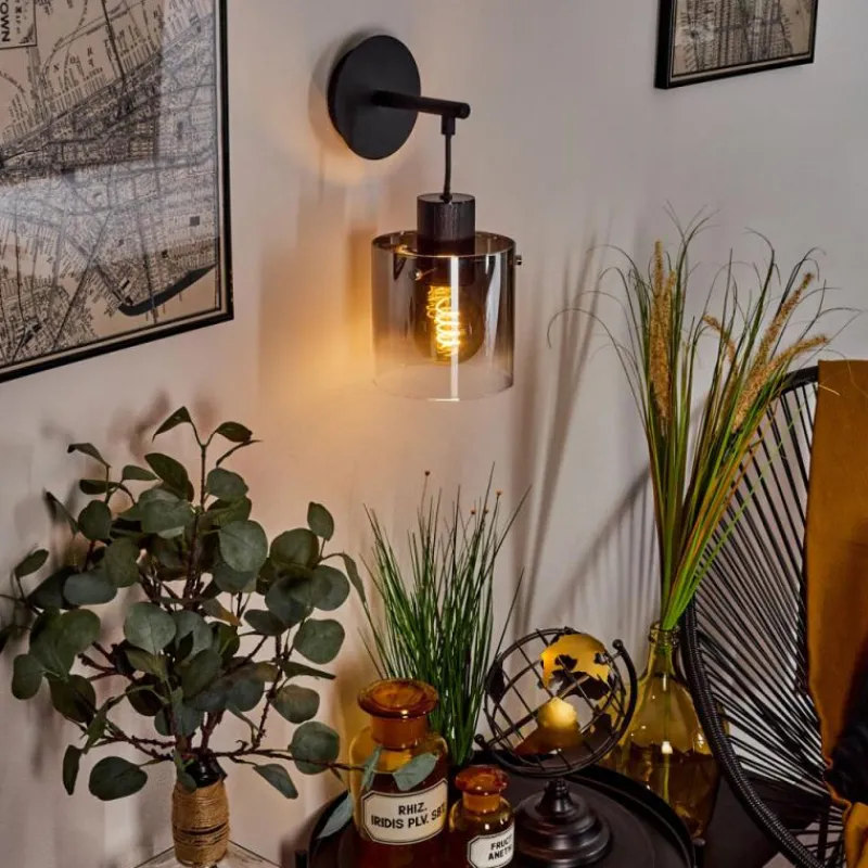 Suspension Verre Fumé-hofstein Applique murale Kalsborg Noir, 1 lumière