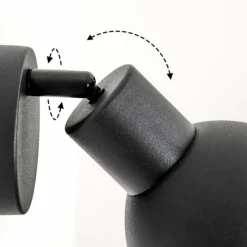 Lampes Industrielles-hofstein Applique murale Kansela Noir, 1 lumière