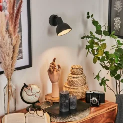 Lampes Industrielles-hofstein Applique murale Kansela Noir, 1 lumière