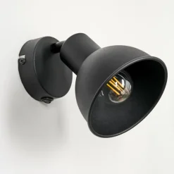 Lampes Industrielles-hofstein Applique murale Kansela Noir, 1 lumière