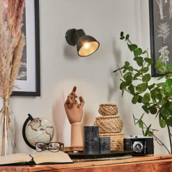 Lampes Industrielles-hofstein Applique murale Kansela Noir, 1 lumière