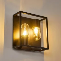 hofstein Applique murale Karlsborg Noir, 2 lumières