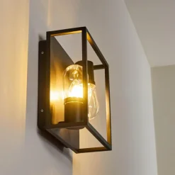 hofstein Applique murale Karlsborg Noir, 2 lumières