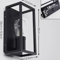 hofstein Applique murale Karlsborg Noir, 1 lumière