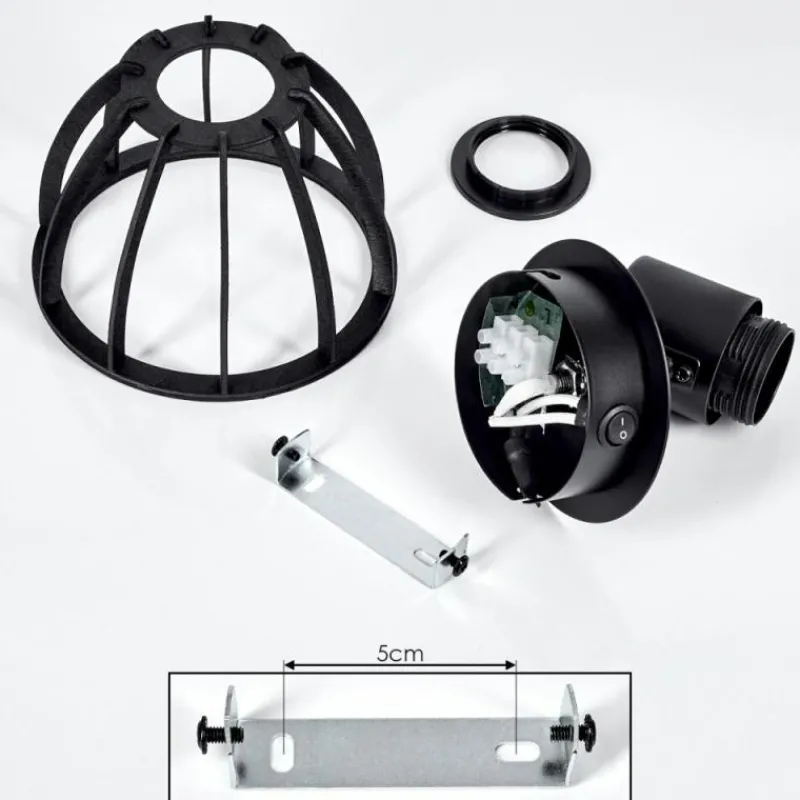 Lampes Industrielles-hofstein Applique murale Kaurila Noir, 1 lumière