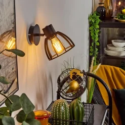 Lampes Industrielles-hofstein Applique murale Kaurila Noir, 1 lumière