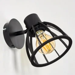 Lampes Industrielles-hofstein Applique murale Kaurila Noir, 1 lumière