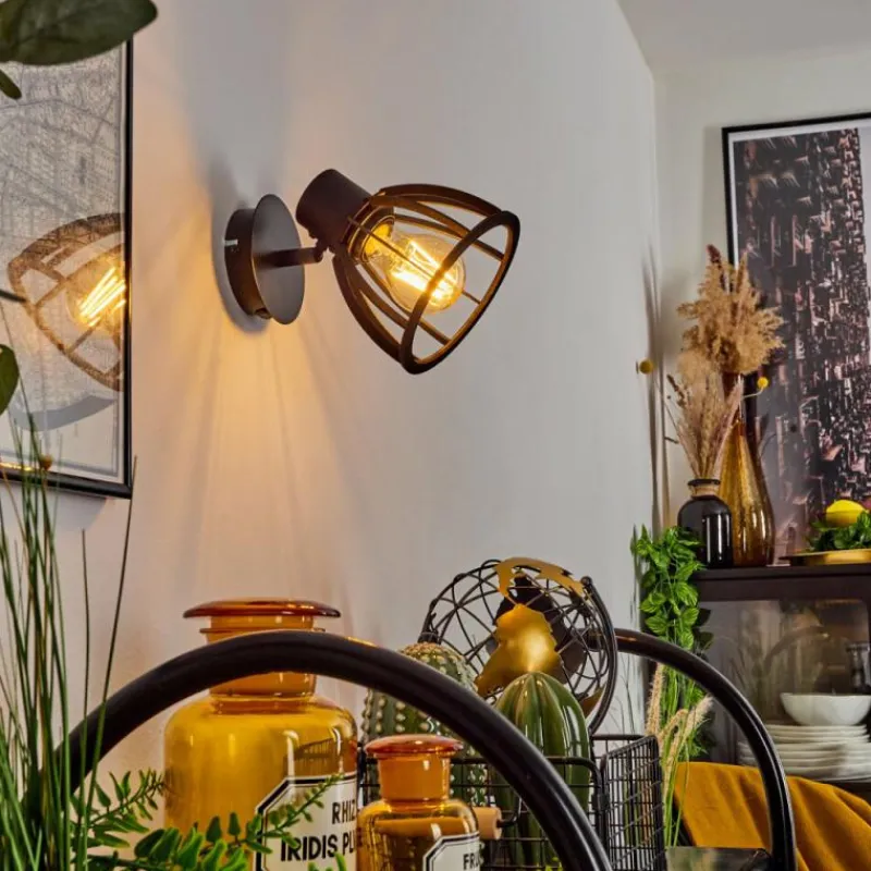 Lampes Industrielles-hofstein Applique murale Kaurila Noir, 1 lumière