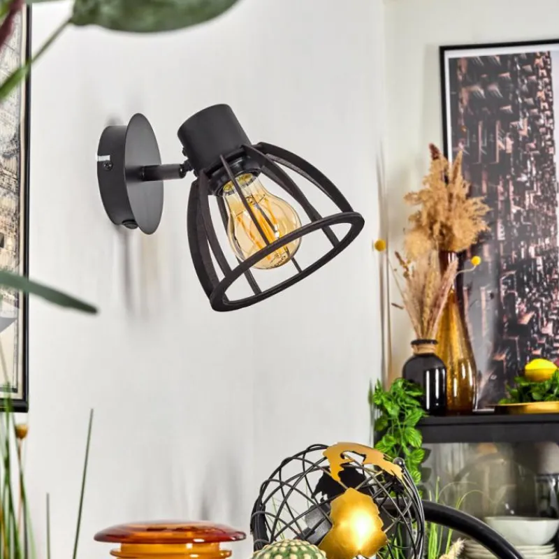 Lampes Industrielles-hofstein Applique murale Kaurila Noir, 1 lumière