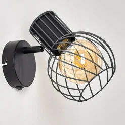 hofstein Applique murale Kenia Gris, Noir, 1 lumière