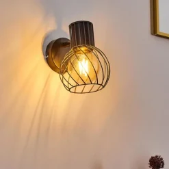 hofstein Applique murale Kenia Gris, Noir, 1 lumière