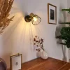 Lampes Vintages & Rétros-hofstein Applique murale Kesao Laiton, Noir, 1 lumière