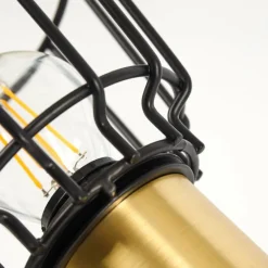 Lampes Vintages & Rétros-hofstein Applique murale Kesao Laiton, Noir, 1 lumière